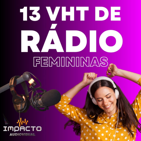 13 vinhetas femininas pré-montadas com o nome da sua rádio