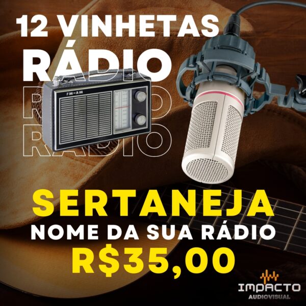 12 VINHETAS SERTANEJA COM O NOME DA RÁDIO